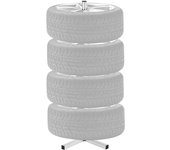 Vevor soporte para neumáticos, capacidad 4 neumáticos, estante de acero resistente, hasta 255 mm, 100 kg, para taller de garaje