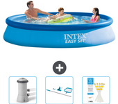 Paquete de piscina - intex - alrededor - 366x366x76 cm + accesorios cb82