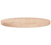 Superficie de mesa redonda madera de roble sin tratar ?80x4 cm