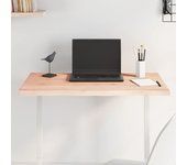 Tablero de madera maciza de roble sin tratar con borde a juego