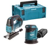 Sierra de calar djv182 + lijadora excéntrica db o180 nu makpac - makita - dlx2276j
