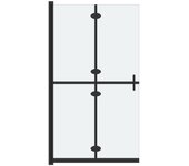Mampara de ducha plegable vidrio esg esmerilado 110x190 cm