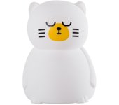 Lampara nocturna de mesa led infantil quitamiedos y recargable babycat [ho-babycat-ww-cw]