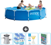Paquete de piscina - intex - alrededor - 305x305x76 cm + accesorios cb123