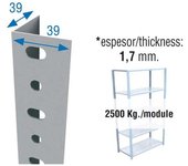 Estanteria perfil sclassic p/40 3000 blanco - 20114030017 - simon rack