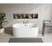 Bañera exenta stepona con grifo - 195 l - 150 x 75 x 58 cm - blanco