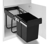 Maison exclusive - cubo de basura extraíble en armario de cocina cierre suave 20 l