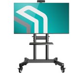 Onkron soporte tv con ruedas 50-90”, peso máximo 100 kg, soporte tv universal vesa 800x600 / ajustable en altura / inclinable ts1891-b negro