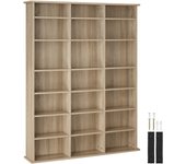 Tectake estantería stevie 105,5x19x136,5cm - madera clara, roble sonoma