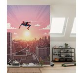 Papel pintado no tejido panorámico de komar - marvel spider-man swinging through the air - talla: 200 x 250 cm