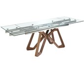Mesa comedor extensible rectangular cristal templado 160/200/240 x 90 x 76