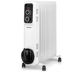 Radiador de aceite 11 elementos 2500w orbegozo rs2500, 3 potencias de calor, termostato regulable.