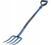 Kadax horquilla de jardín para cavar abono 4 puntas metal macizo 130 cm