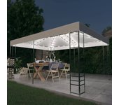 Maison exclusive - cenador con tira de luces led blanco 4x3x2,7 m