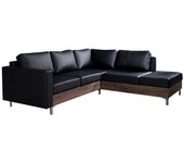 Sofá rinconero providence 140, negro, 236x212x81cm