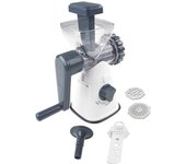 Fackelmann 27913 tritacarne/forma, 20 x 13 x 26 cm, ideale per preparare carne macinata, insaccati e biscotti, linea easyprepare, (colore: blu, acciai