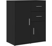 Aparador | aparador de comedor | armario de cocina de madera de ingeniería negro 60x31x70 cm cfw45396