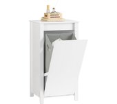 Cesto para ropa sucia armario multifuncional de baño con 1 cesto blanco 45 x 35 x 85,5 cm bzr100-w sobuy es