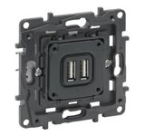 Base cargador doble usb a+a niloé step 250v legrand 864024