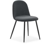 Pack de 4 sillas para cocina o comedor dalila tapizado textil gris oscuro, 48/80cm(alto) 4