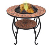 Mesa para chimenea mosaico terracota 68 cm cerámica