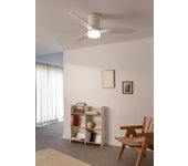 Wind calm line - ventilador de techo 40w silencioso ø132 cm 100% madera con luz y mando a distancia sin wifi