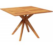 Mesa de jardín 110x110x75 cm madera maciza de acacia