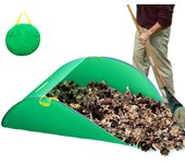 1 recolector de hojas de 144 cm, bolsa de hojas plegable, recolector de hojas y césped portátil emergente para desechos de hojas de césped