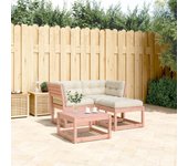 Set de sofás de jardín 3 piezas | conjunto de jardín de ocio | set de comedor de jardín con cojines madera maciza douglas cfw632847