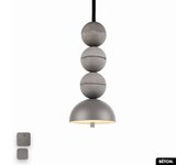 Lámpara colgante de hormigón - bosfor concrete | gris | 3 bolas | led 14w