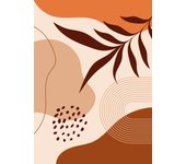 Papel pintado panorámico - hoja boho
