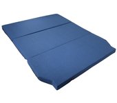 Cama para toyota proace verso -5cm grosor con hr 20kg/m3. suave, 3cm de viscoelástica - azul