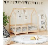 Vidaxl estructura de cama para niños madera maciza de pino 70x140 cm