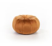 Kaia - puf de terciopelo naranja
