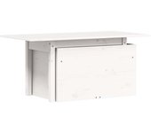 Mesa de jardín madera maciza de pino blanca 100x50x75 cm