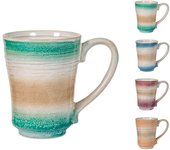 4 tazas de gres color java surtido cc235 h&h