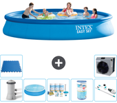 Paquete de piscina - intex - alrededor - 457x457x84 cm + accesorios a1235