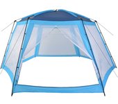 Tienda de jardín | carpa para piscina de tela azul 590x520x250 cm cfw310778