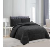 Haradeco manta sherpa para sofá cama con funda almohada, edredón borreguito terciopelo gruesa abriga(jacquard gris oscuro, 160x220cm)