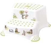 Igor taburete-escalera de 2 peldaños, winnie the pooh, blanco, 40 x 37 x 21 cm