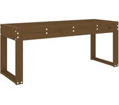 Banco de jardín | banco de exterior | silla de jardín madera maciza de pino marrón miel 110x38x45 cm cfw317280