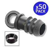 Pack 50 tapón riego por goteo 16mm | tapón tuberia 16 mm | tapon goteo para manguera de riego 16mm negro