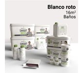 Super kit microcemento para superficies no absorbentes 16m2. color blanco roto mate