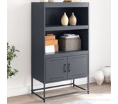 Vidaxl aparador de acero gris antracita 68,5x38,5x123,5 cm
