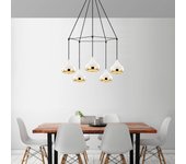 Lámpara de techo yıldo-6886 oro negro blanco metal diámetro 68x174 cm