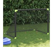 Maison exclusive - portería de fútbol infantil plegable negra 90x64x64 cm