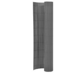 Vidaxl valla de jardín de doble cara gris 110x500 cm