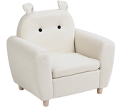 Beliani sillón infantil maribo tela beige claro