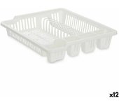 Escurridor para fregadero 46 x 8 x 37,5 cm blanco plástico (12 unidades)