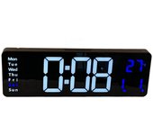 Reloj de pared digital de 16,2 pulgadas con función de memoria y mando a distancia